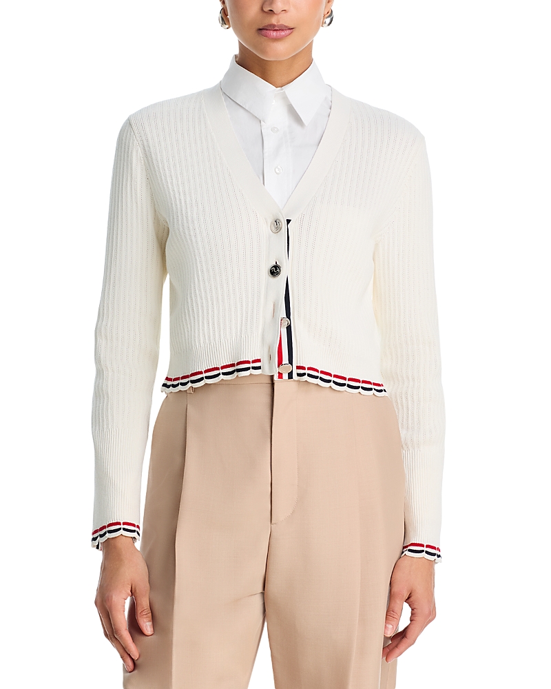 Thom Browne Thom Browne Pointelle Ribbed Cardigan