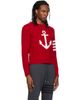 Thom Browne Thom Browne Red Merino Wool 4-Bar Intarsia Anchor Sweater - 2