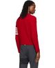 Thom Browne Thom Browne Red Merino Wool 4-Bar Intarsia Anchor Sweater - 3
