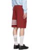 Thom Browne Thom Browne Red Ripstop 4-Bar Track Shorts - 3