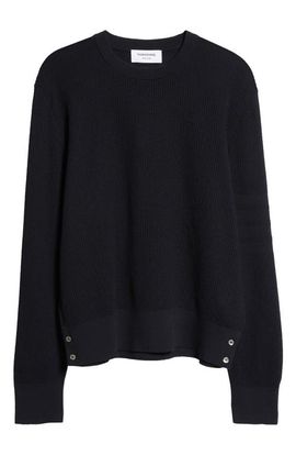 Thom Browne Thom Browne Relaxed Fit Open Stitch Virgin Wool Sweater