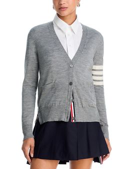 Thom Browne Thom Browne Relaxed Fit V Neck Wool Cardigan