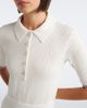 Thom Browne Thom Browne Ribbed-knit pointelle cotton polo dress - 3