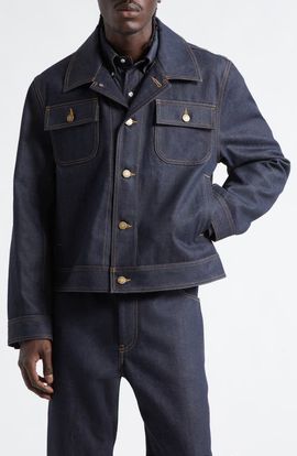 Thom Browne Thom Browne Selvedge Denim Backstrap Utility Jacket