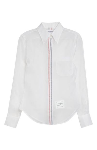 Thom Browne Thom Browne Silk Organza Button-Up Shirt