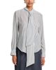Thom Browne Thom Browne Silk Scarf Tie Blouse - 1