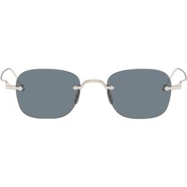 Thom Browne Thom Browne Silver Rectangular Rimless Sunglasses