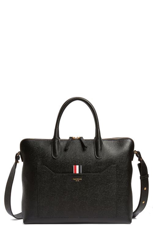 Thom Browne Thom Browne Slim Pebbled Leather Briefcase