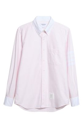 Thom Browne Thom Browne Straight Fit Cotton Button-Down Shirt