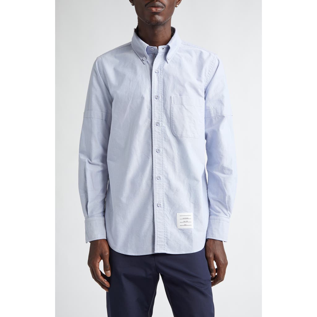 Thom Browne Thom Browne Straight Fit Cotton Oxford Button-Down Shirt