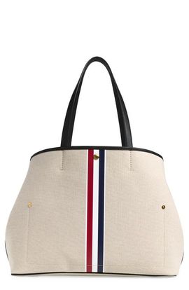 Thom Browne Thom Browne Stripe Cotton Canvas Tote