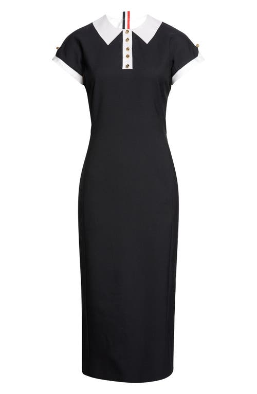Thom Browne Thom Browne Trompe l'Oeil Polo Wool Hopsack Dress