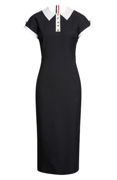 Thom Browne Thom Browne Trompe l'Oeil Polo Wool Hopsack Dress