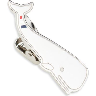 Thom Browne Thom Browne Whale Sterling Silver & Enamel Tie Clip 