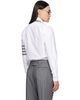 Thom Browne Thom Browne White 4-Bar Unraveling Cable Stitch Shirt - 3