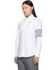Thom Browne Thom Browne White 4-Bar Unraveling Cable Stitch Shirt - 4