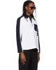 Thom Browne Thom Browne White & Navy Oversized Colorblock Rugby Polo - 2