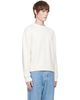 Thom Browne Thom Browne White CB Stripe Wool Fleece Sweater - 2
