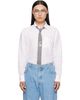 Thom Browne Thom Browne White Linen 4-Bar Shirt - 1