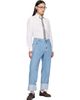 Thom Browne Thom Browne White Linen 4-Bar Shirt - 5