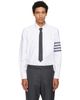 Thom Browne Thom Browne White Oxford 4-Bar Shirt - 1