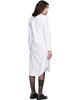 Thom Browne Thom Browne White Oxford Grosgrain Placket Shirt Dress - 3