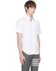 Thom Browne Thom Browne White Oxford Grosgrain Placket Short Sleeve Shirt - 2