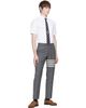 Thom Browne Thom Browne White Oxford Grosgrain Placket Short Sleeve Shirt - 4