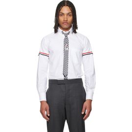 Thom Browne Thom Browne White Oxford RWB Armband Shirt