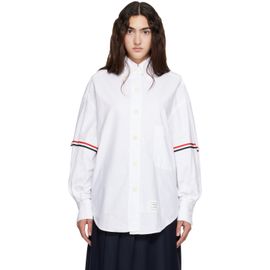 Thom Browne Thom Browne White Oxford Supersized Armbands Shirt