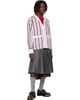Thom Browne Thom Browne White Repp Stripe Poplin Shirt Cardigan - 4