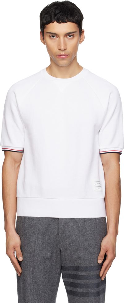 Thom Browne Thom Browne White Short Sleeve Raglan T-shirt