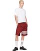 Thom Browne Thom Browne White Short Sleeve Rib Cuff Cotton Waffle T-shirt - 4