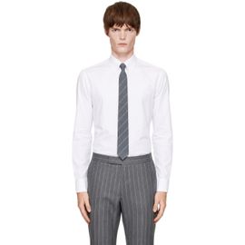 Thom Browne Thom Browne White Solid Poplin Classic Shirt