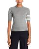 Thom Browne Thom Browne Wool-Blend Stripe Sleeve Tee - 1