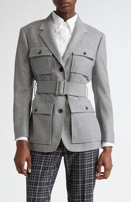 Thom Browne Thom Browne Wool Flannel Safari Jacket