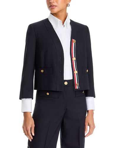 Thom Browne Thom Browne Wool V Neck Cardigan Jacket