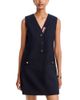 Thom Browne Thom Browne Wool V Neck Mini Dress - 1