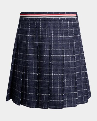 Thom Browne Windowpane Wool Mini Skirt