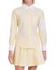 Thom Browne Women's 4-Bar Long-Sleeve Peter Pan Oxford Shirt - 3