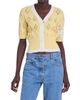 Thom Browne Women's Argyle Pointelle Knit Short-Sleeve Cardigan - 3