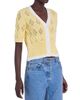 Thom Browne Women's Argyle Pointelle Knit Short-Sleeve Cardigan - 4