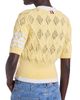 Thom Browne Women's Argyle Pointelle Knit Short-Sleeve Cardigan - 6