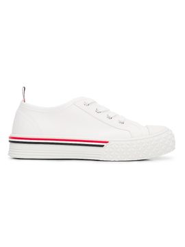 Thom Browne Women's Collegiate Cotton Low-Top Trainer Sneakers