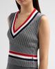Thom Browne Women's Cricket RWB Stripe Cable Shrunken Vest - 5