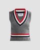 Thom Browne Women's Cricket RWB Stripe Cable Shrunken Vest - 6