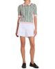 Thom Browne Women's Crochet Variegated Striped Cotton Polo Top - 2