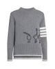 Thom Browne Women's Geese Intarsia Crewneck Wool Sweater - 7