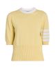 Thom Browne Women's Hector 4-Bar Intarsia-Knit Cotton Sweater - 7