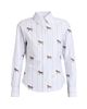 Thom Browne Women's Horse Striped Cotton Shirt - 7